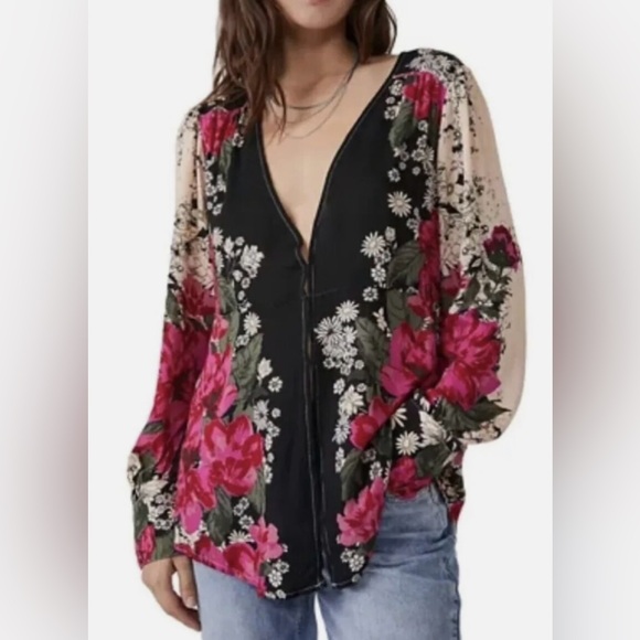 Free People Floral Tunic Small - Picture 1 of 5
